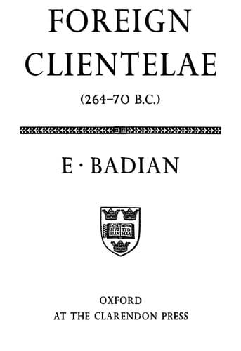 Cover image for Foreign Clientelae, 264-70 B.C.