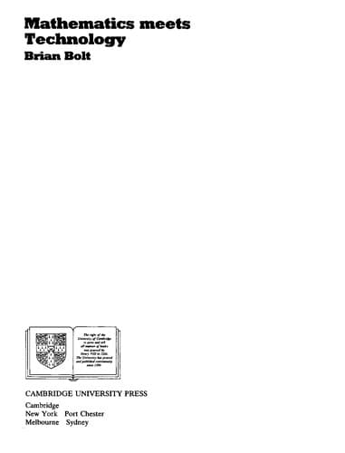 Cover image for Mathematics meetstechnology
