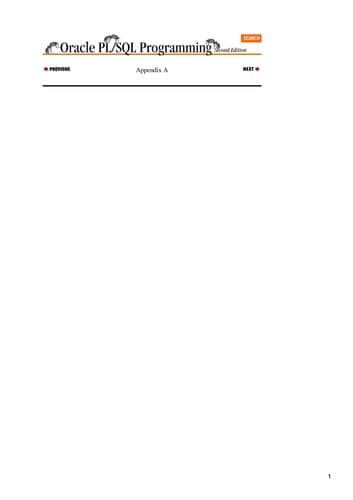 Cover image for Oracle PL/SQL Programming