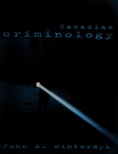 Cover image for Canadian criminology