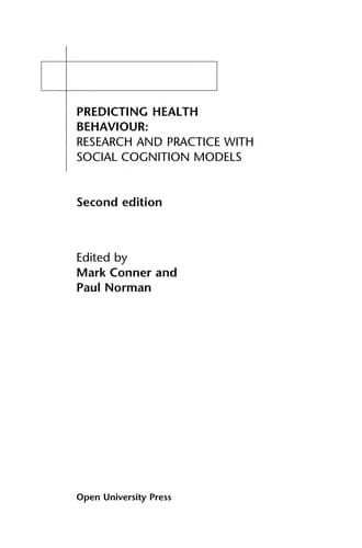 Cover image for Predicting health behaviour