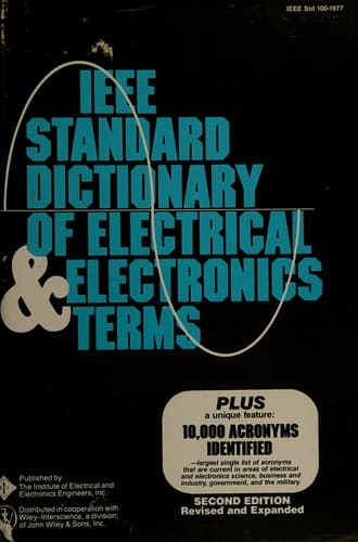 Cover image for IEEE standard dictionary of electrical and electronics terms