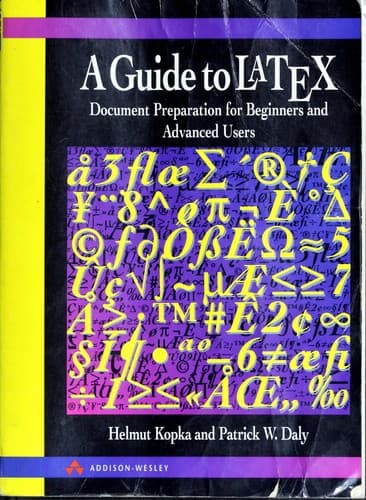 Cover image for A guide to LATEX