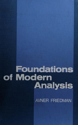 Cover image for Foundations of modern analysis.