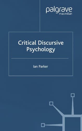 Cover image for Critical discursive psychology
