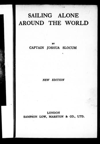 Cover image for Sailing alone around the world
