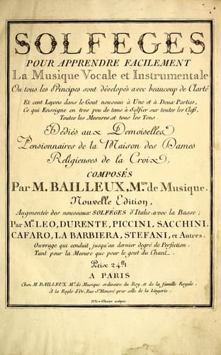 Solfeges pour apprendre facilement la musique vocale et instrumentale, ou tous les principes sont devélopés avec beaucoup de clarté ...