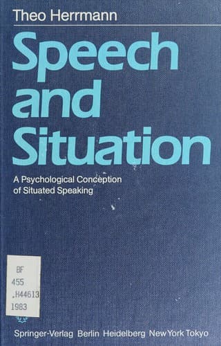 Cover image for Speech and situation