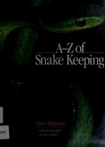 Cover image for A-Z of snake keeping