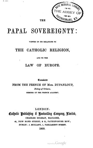 The papal sovereignty