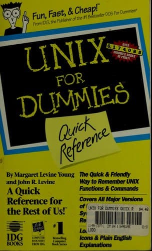 Cover image for UNIX for dummies quick reference