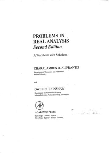 Cover image for Problems in real analysis
