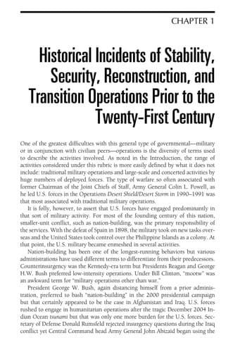 Nation-building and stability operations