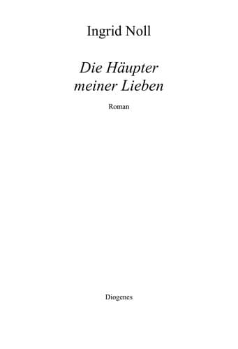 Cover image for Die Häupter meiner Lieben