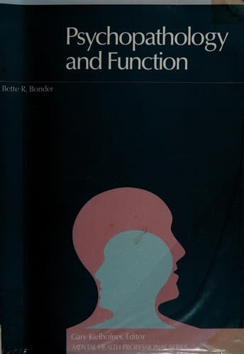Cover image for Psychopathology and function