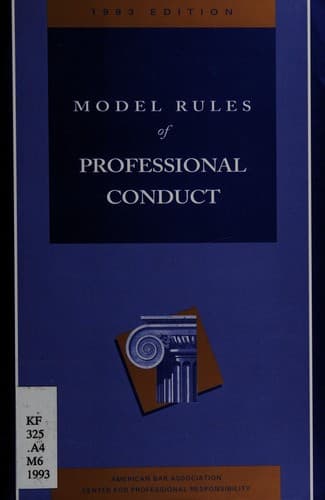 Cover image for Model rules of professional conduct