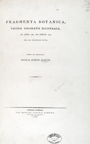 Fragmenta botanica, figuris coloratis illustrata