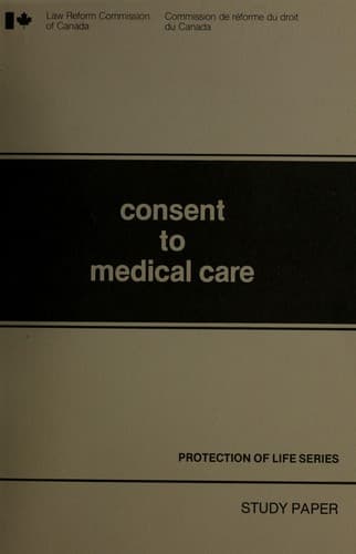 Cover image for Consent to medical care