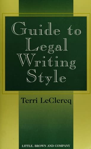 Cover image for Guide to legal writing style