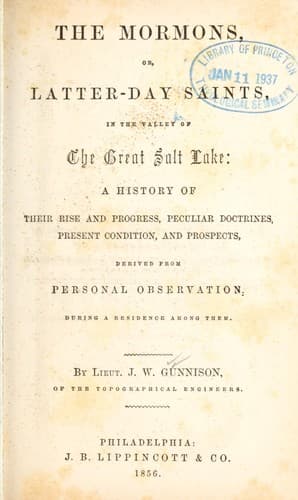 The Mormons, or Latter-Day Saints, in the valley of the Great Salt Lake