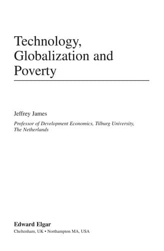 Cover image for Technology, globalization and poverty