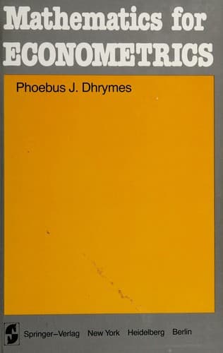 Cover image for Mathematics for econometrics