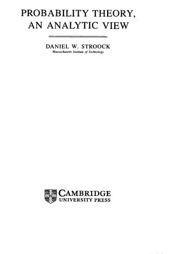 Cover image for Probability Theory, an Analytic View