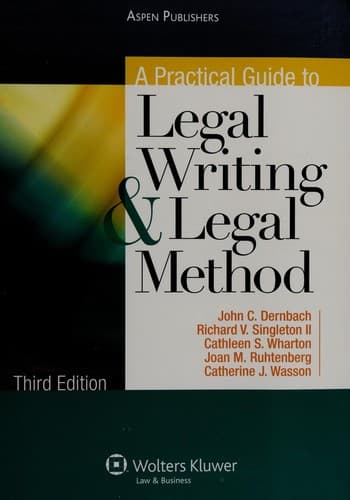 Cover image for A practical guide to legal writing & legal method