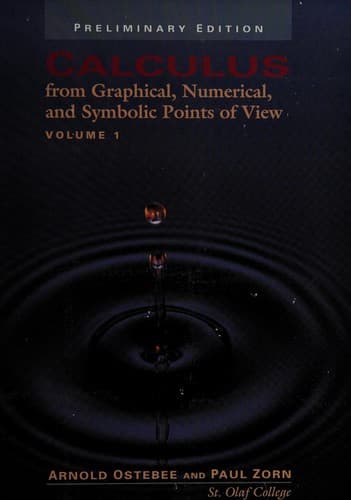 Cover image for Calculus from graphical, numerical, and symbolic points of view