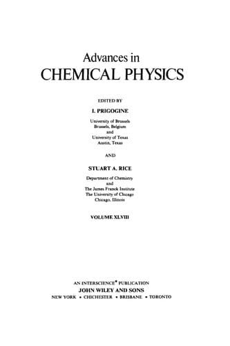 Cover image for Advances in chemical physics