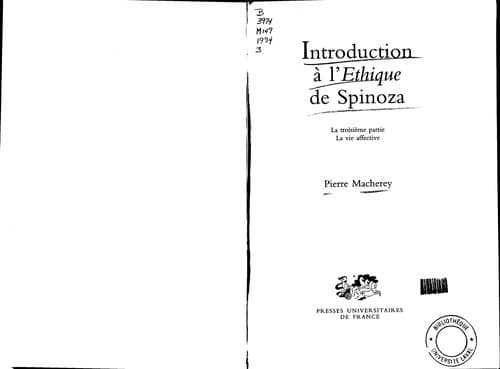 Cover image for Introduction à l'Ethique de Spinoza