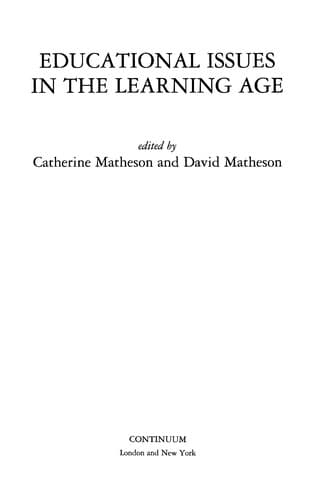 Cover image for Educational issues in the learning age