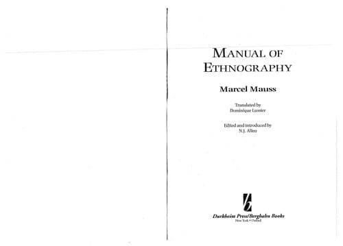 Cover image for Manual of ethnography