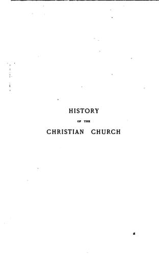 History of the Christian Church