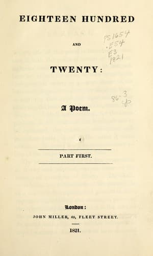 Eighteen hundred and twenty