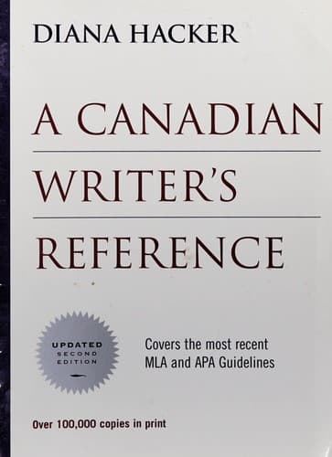 Cover image for A Canadian writer's reference