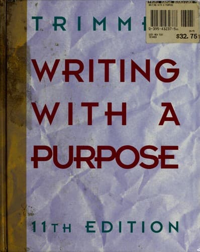 Cover image for Writing with a Purpose 11th edition