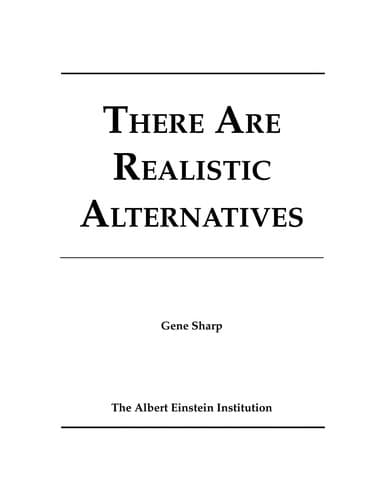 Cover image for There are realistic alternatives