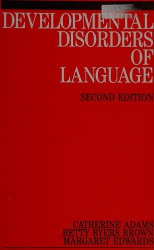 Cover image for Developmental disorders of language