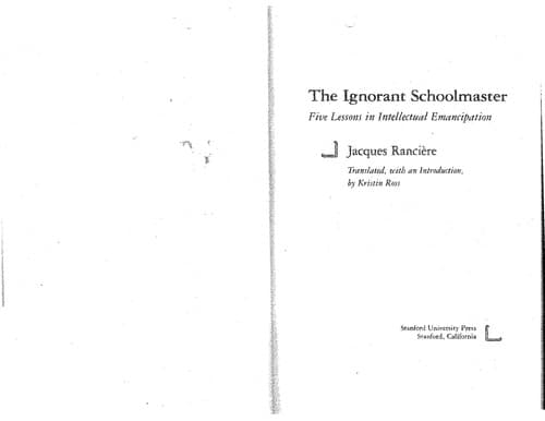 Cover image for The ignorant schoolmaster