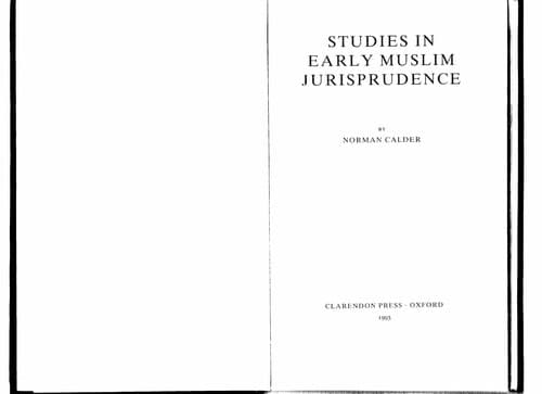 Cover image for Studies in early Muslim jurisprudence