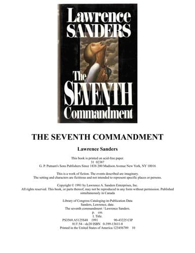 Cover image for The seventh commandment