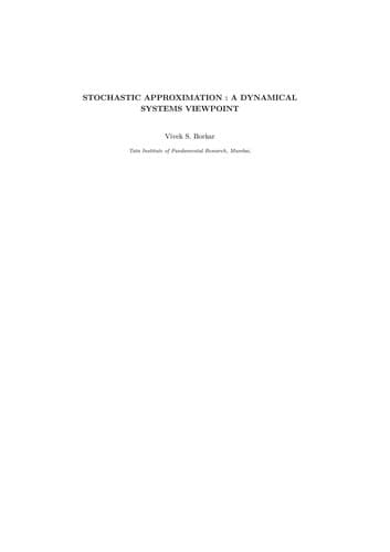 Cover image for Stochastic approximation