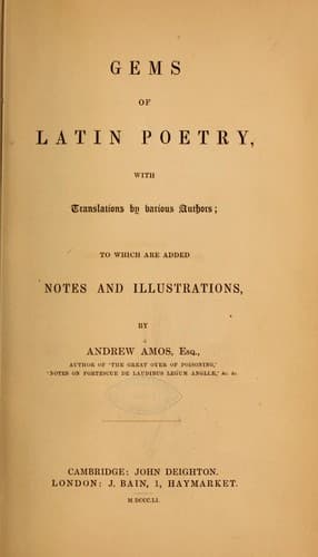 Gems of Latin poetry