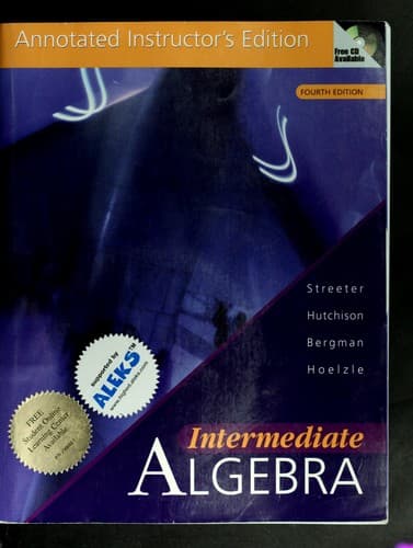 Cover image for Intermediate algebra.