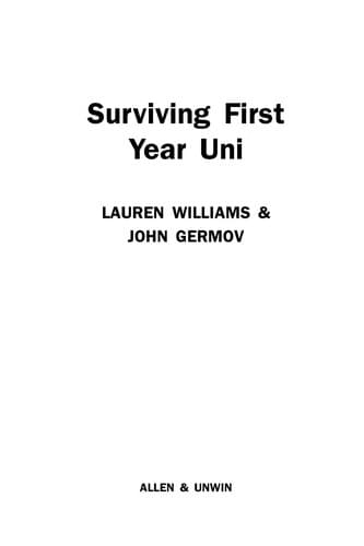 Cover image for Surviving first year uni