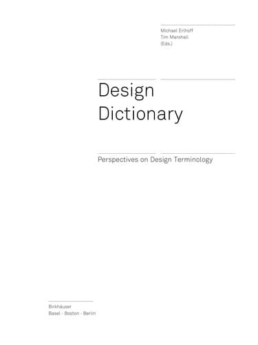 Cover image for Design dictionary