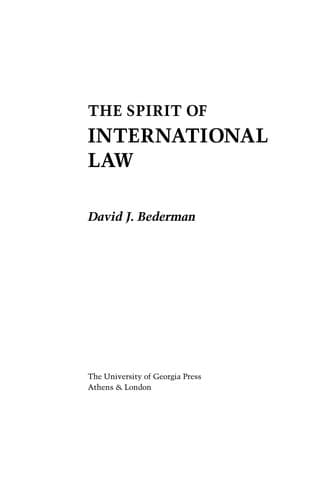 Cover image for The spirit of international law