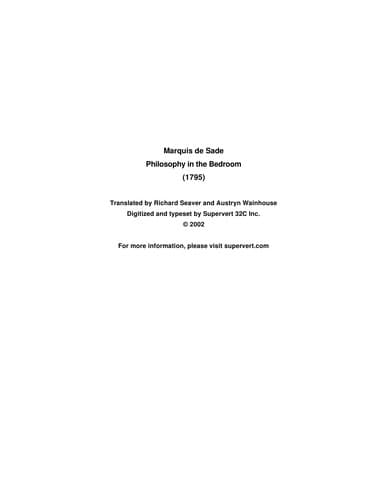 Cover image for Philosophy in the Bedroom