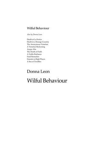 Cover image for Wilful behaviour